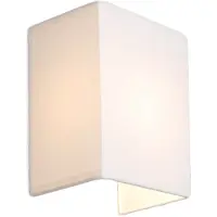 QAZQA - Modern Ländliche Wandleuchte weiß mit Stoffschirm - Vete I Wohnzimmer I Schlafzimmer I Up I Down - Textil Rechteckig - LED geeignet E27