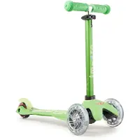 Micro mobility Mini Micro Deluxe LED Green, Kinder, Klassischer Roller, Junge/Mädchen, Asphalt, 50 kg, 3 Rad/Räder