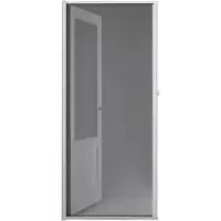 Unyqoos Bruynzeel S500 Insektenschutz‑Rolltür 105x215 cm Weiß, Aluminium – vormontiert, Breite zuschneidbar, feste Höhe, automatisches Rollsystem, Magnetverschluss
