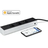 Eve Audio Energy Strip, 3 AC-Ausgänge, Typ B, Type E/F, 120-230 V, Schwarz, Weiß, 1,9 m, 40 mm
