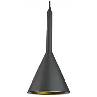 V-TAC Pendelleuchte mit schwarz goldenem Lampenschirm VT-7162
