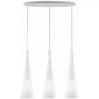 Ideal Lux Moderne Aufhängung Milchweißes Glas 3 Lichter E27