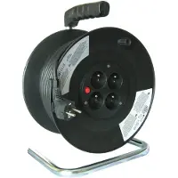 Solight Kabeltrommel-Kabelverlängerung 50m schwarz