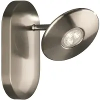 Massive LED Wandspot Silber Schwenkbar 2700K dimmbar 7,5W