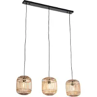 QAZQA Rural Hängelampe Rattan 3-Licht - Manila
