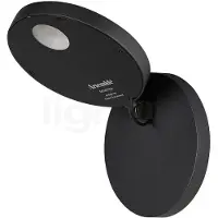 Artemide Demetra Spotlight LED-Wandlampe, 3.000 K, grau - , Demetra Spotlight, Schwarz, für Wohnzimmer, Metall, Design