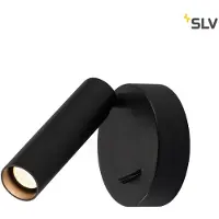 SLV Einflammige Wand- und Deckenleuchte Karpo in schwarz, mit Schalter, CRI90, dreh- und schwenkbar