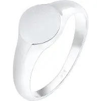 Elli Ring Siegelring Royal Matt Geo Basic Trend 925 Silber Elli Silber
