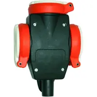QwattPro 2015007 Hängekupplung Gummi Schuko schwarz IP44