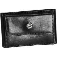 Esquire Leder Geldbörse Toscana Mini Wallet Black schwarz