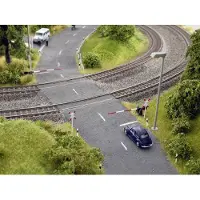 Noch Bahnschranken mit Andreaskreuzen, HO (1:87), Rot, Weiß