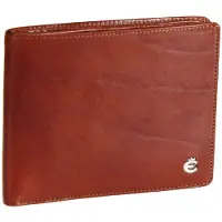 Esquire Leder Kartenetui Toscana Leather Wallet Brown braun