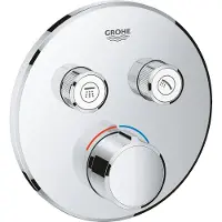 GROHE SmartControl Unterputzmischer Fertigmontageset mit 2 Absperrventilen, runde Ausführung