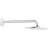 GROHE Rainshower VERIS 300 Kopfbrause-Set - Länge 422 mm - chrom / Brauseboden moon white - 26170LS0