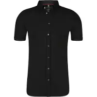 Desoto Kurzarmhemd "Jerseyhemd Casual Modern Button Down halbarm" Flexibler Stretch