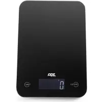 ADE Slim, Elektronische Küchenwaage, 5 kg, 1 g, Schwarz, Glas, Sensor, Berührung