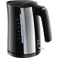 Melitta Look Aqua, 1,7 l, 2400 W, Schwarz, Edelstahl, Edelstahl, Wasserstandsanzeige, Überhitzungsschutz