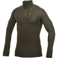 Woolpower Skipullover Zip Turtleneck Lite Pine Green Unisex-XS