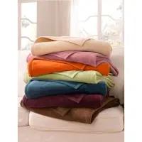 Ibena Plaid Porto Wol Weiß-100 x 150 cm