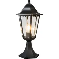 QAZQA Klassischer Outdoor Laternensockel Schwarz 48 cm IP44 New Orleans