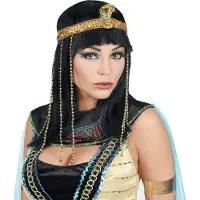 Finidi Königliche Ägypterin Perücke mit Stirnband