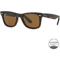 Ray-Ban ORIGINAL WAYFARER CLASSIC, Erwachsener, Uni, Quadratisch, Schildkröte, Polarisierte Linse, Azetat