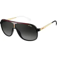 Carrera 1007/S Damen-Sonnenbrille Vollrand Quadratisch Kunststoff-Gestell, schwarz
