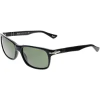 Persol 0PO3048S Herren-Sonnenbrille Vollrand Quadratisch Kunststoff-Gestell, schwarz