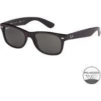Ray-Ban RB 2132 NEW WAYFARER Unisex-Sonnenbrille Vollrand Quadratisch Propionat-Gestell, schwarz