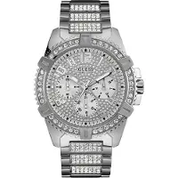 GUESS Herren Uhr Armbanduhr FRONTIER W0799G1 Edelstahl silber