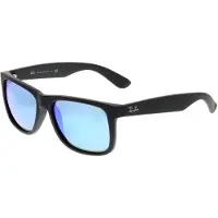 Ray-Ban - Lifestyle-Sonnenbrillen - Justin Classic Matte Rubber Black Blue Mirror - schwarz