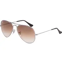 Ray-Ban RB 3025 AVIATOR Unisex-Sonnenbrille Vollrand Pilot Metall-Gestell, grau