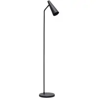 House Doctor Precise Stehlampe, schwarz, Höhe 124 cm, E14 - , Schwarz, für Wohnzimmer, Metall