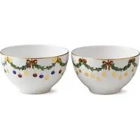Royal Copenhagen Star Fluted Schüssel 10,5 cm, 2er-Set