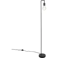 QAZQA Moderne Stehleuchte Schwarz Rund 145cm Facil