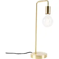 QAZQA - Art Deco Art Deco Tischlampe Messing - Facil I Wohnzimmer I Schlafzimmer - Stahl Länglich - LED geeignet E27