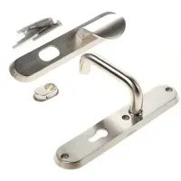 Intersteel Haustürbeschläge Vurano Kernzugschutz oval PC 72mm Edelstahl