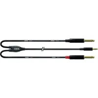 Cordial CFY 3 WPP, 2 x 6.35mm, Männlich, 3.5mm, Männlich, 3 m, Schwarz