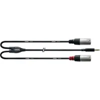 Cordial CFY 3 WMM, 3.5mm, Männlich, 2 x XLR (3-pin), Männlich, 3 m, Schwarz