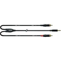 Cordial CFY 3 WCC, 2 x RCA, Männlich, 3.5mm, Männlich, 3 m, Schwarz