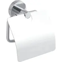 TESA WC-Papierrollenhalter Smooz, Befestigung ohne Bohren, ablösbar, mit Deckel