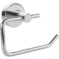TESA WC-Rollenhalter SMOOZ, ohne Deckel, verchromt, ohne Bohren, inkl. Klebelösung, starker Halt, B 140 x T 50 x H 100 mm