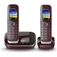 Panasonic KX-TGJ322GR Strahlungsarmes Schnurlostelefon mit Anrufbeantworter, Farbdisplay, Rufnummernanzeige, 18h Sprechzeit, 12 Tage Standby, Freisprechfunktion, Babyfon-Funktion, DECT