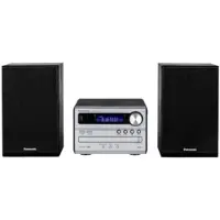 Panasonic SC-PM254EG-S, Heim-Audio-Mikrosystem, Silber, 1-Weg, DAB+, AC, 0,2 W