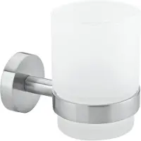 TESA 40312-00000-00 MOON Bæger til tandbørste Lim Sølv, Hvid (satineret)