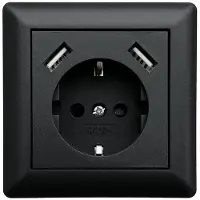 LEDmaxx 2xUSB Schutzkontaktsteckdose 20 mA