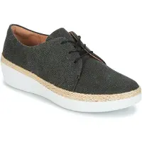Fitflop tm Schnürschuh Superderby Lace Up Shoes Shimmer Denim Black Shimmer-Denim Damen-Schuhgröße 36