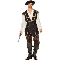 Coppens Piratenoutfit für Männer braun
