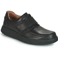Clarks Slipper Un Abode Strap, Glattleder, Schwarz, Herren