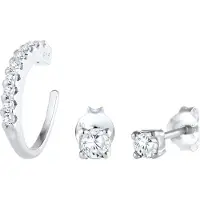 Elli Ohrringe Single Earcuff Zirkona Kristalle Trend 925 Silber Elli Silber